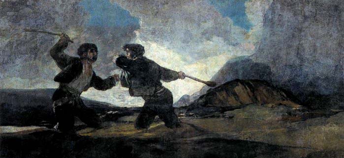 Francisco de goya y Lucientes Duel with Cudgels